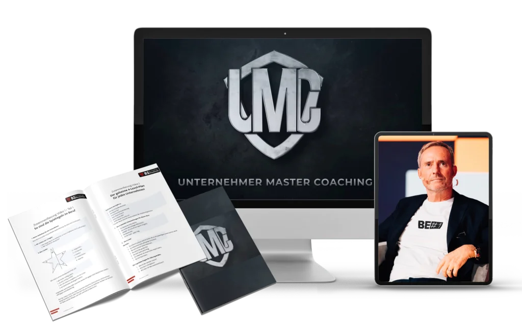 Übersicht der Kursbestandteile des Unternehmer Master Coachings